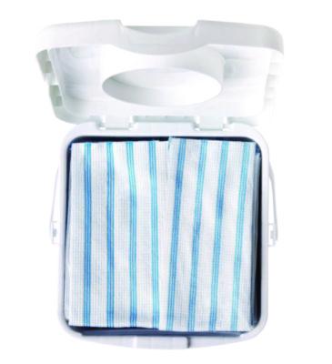 Rubbermaid® Commercial HYGEN™ Disposable Microfiber Cleaning Cloths, 12 x 12, White/Blue Stripe, 600/Carton