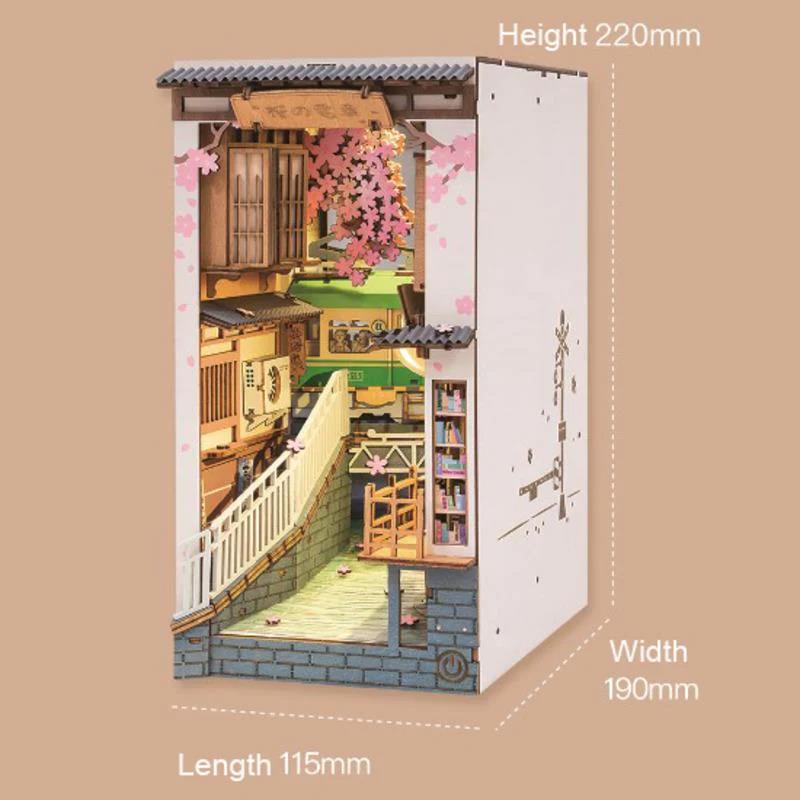 Robotime Rolife DIY Mini Book Nook Kit - Sakura Densya Tram