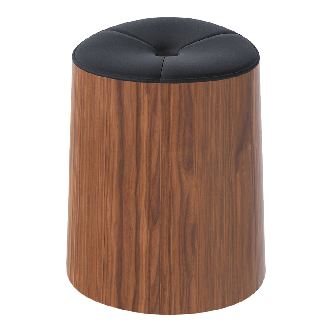 P.O.V. Stool - Upholstered - American Walnut Frame - Stackable