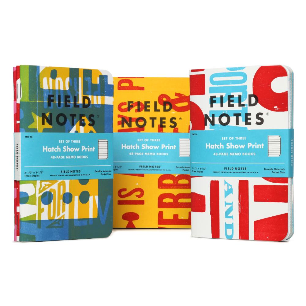 Field Notes Hatch Show Print Memo Books 3pk Ruled