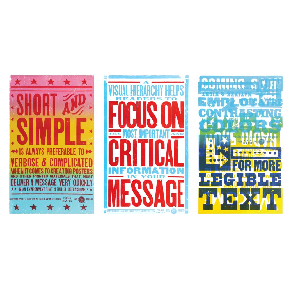 Field Notes Hatch Show Print Memo Books 3pk Ruled