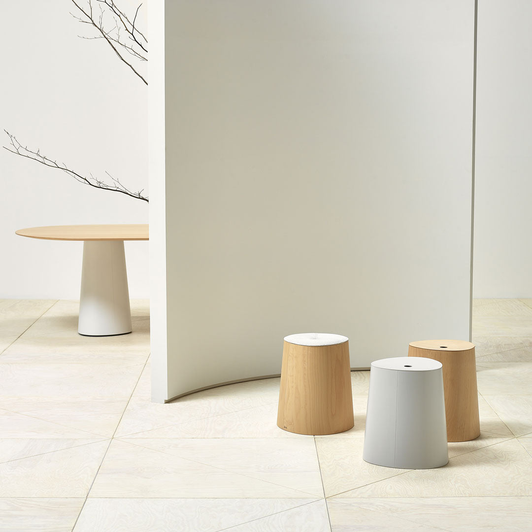 P.O.V. Stool - Upholstered - Oak Frame - Stackable