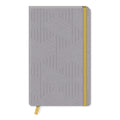 Punch Studio Leatherette Journal - Light Grey, Geometric Pattern